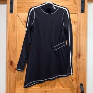 Free people Black Long Sleeve Dress with White Trim